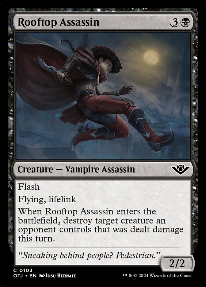 Rooftop Assassin – Common Magic: The Gathering card from Outlaws of Thunder Junction (#103)