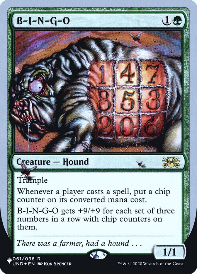 B-I-N-G-O – Rare Magic: The Gathering card from The List (Unfinity Foil Edition) (#34)