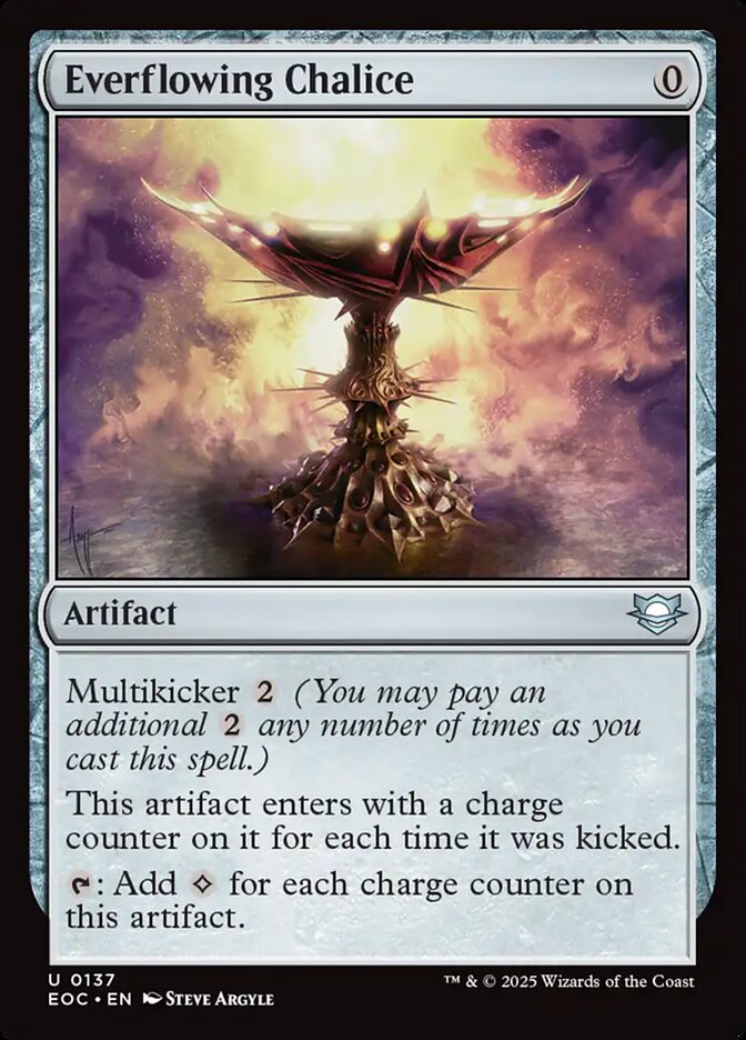 Everflowing Chalice – Uncommon Magic: The Gathering card from Edge of Eternities Commander (#137)