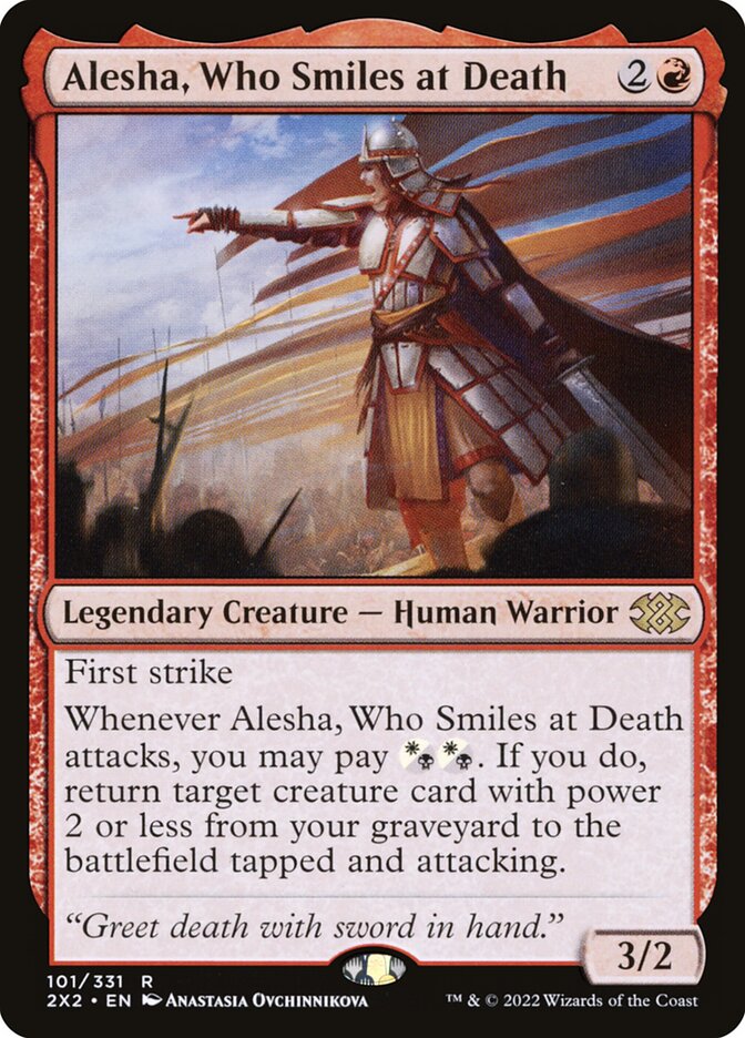 Alesha, Who Smiles at Death – Rare Magic: The Gathering card from Double Masters 2022 (#101)