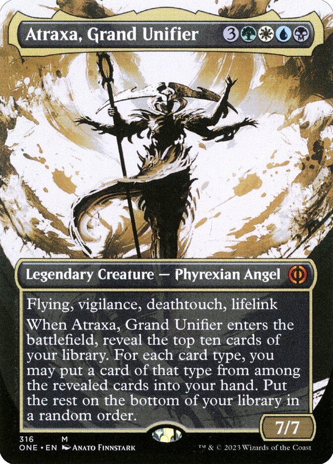 Atraxa, Grand Unifier – Mythic Magic: The Gathering card from Phyrexia: All Will Be One (#316)