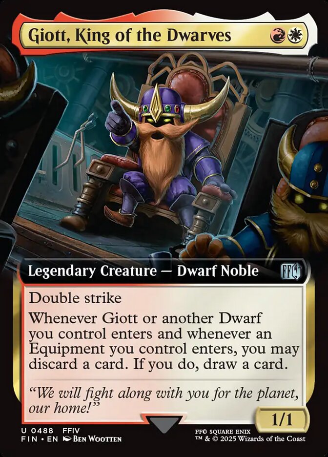 Giott, King of the Dwarves – Uncommon Magic: The Gathering card from Final Fantasy (#488)