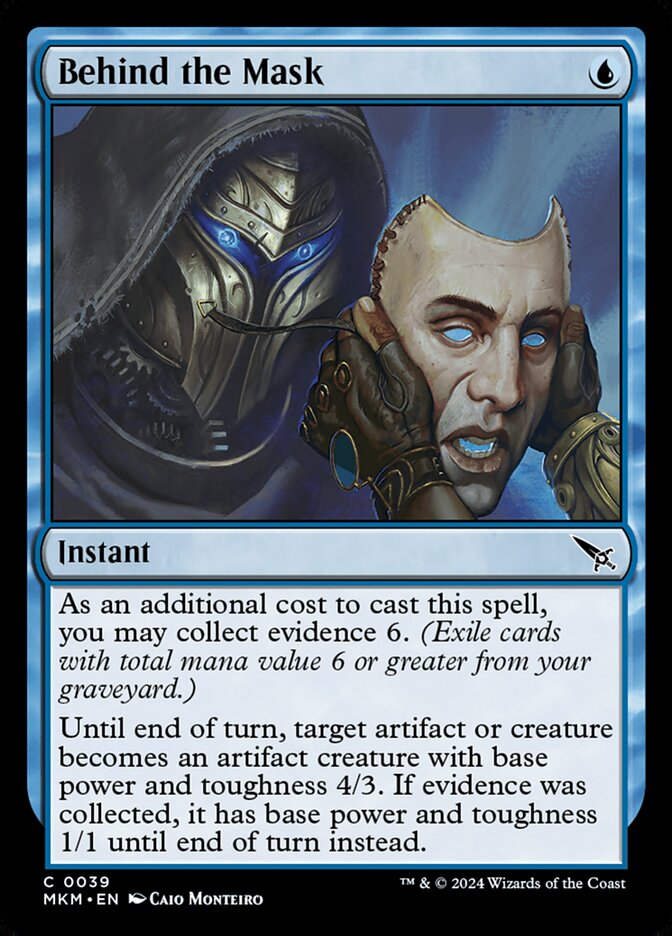 Behind the Mask – Common Magic: The Gathering card from Murders at Karlov Manor (#39)