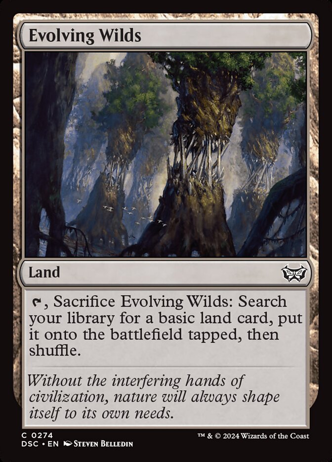 Evolving Wilds – Common Magic: The Gathering card from Duskmourn: House of Horror Commander (#274)