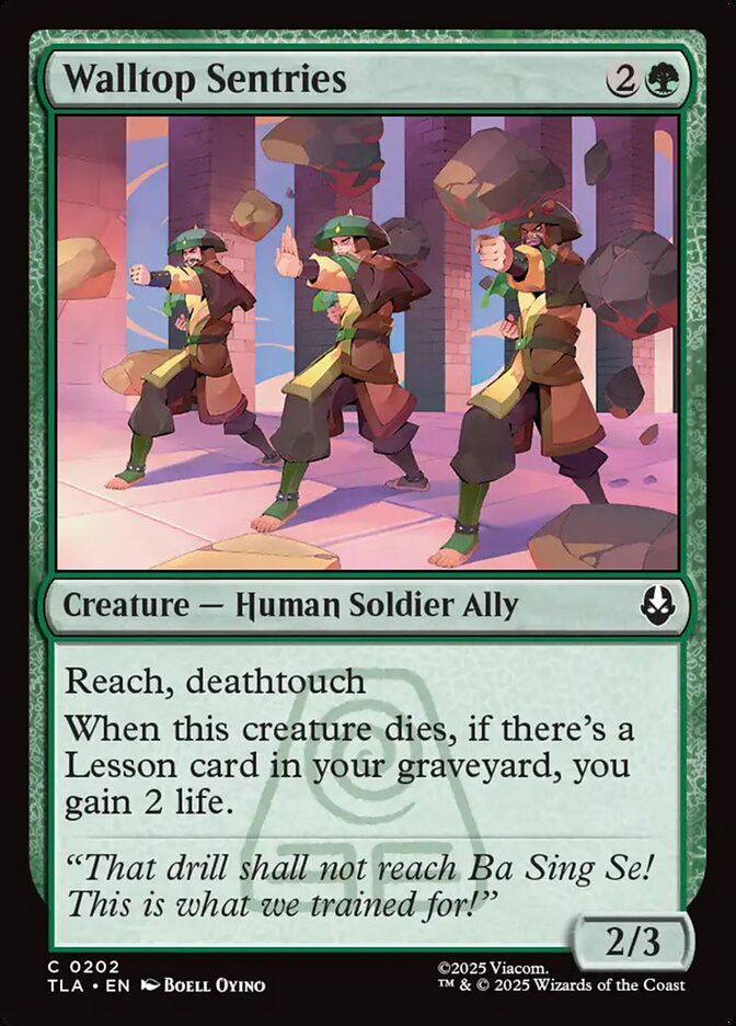 Walltop Sentries – Common Magic: The Gathering card from Avatar: The Last Airbender (#202)