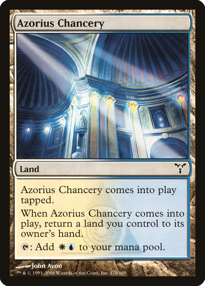 Azorius Chancery – Common Magic: The Gathering card from Dissension (#170)