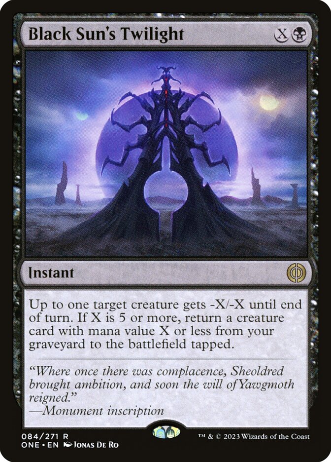 Black Sun's Twilight – Rare Magic: The Gathering card from Phyrexia: All Will Be One (#84)