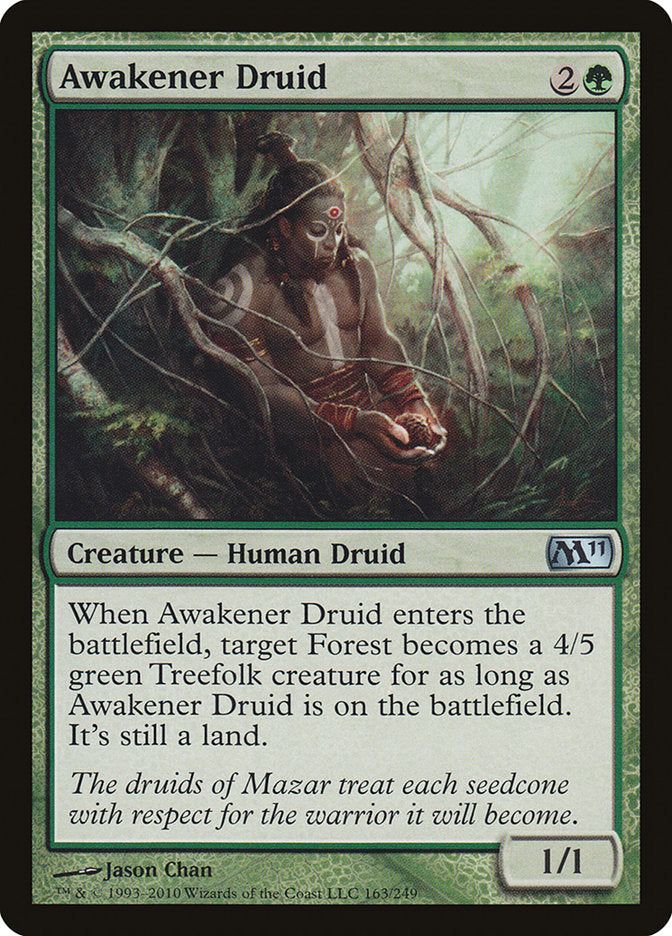 Awakener Druid – Uncommon Magic: The Gathering card from Magic 2011 (#163)