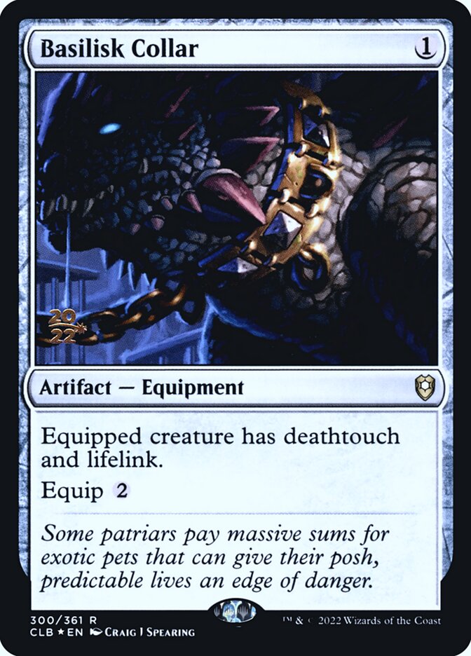 Basilisk Collar – Rare Magic: The Gathering card from Battle for Baldur's Gate Promos (#300s)