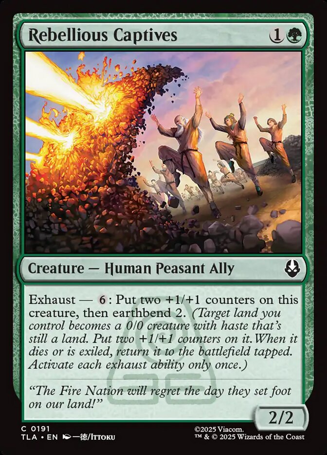 Rebellious Captives – Common Magic: The Gathering card from Avatar: The Last Airbender (#191)