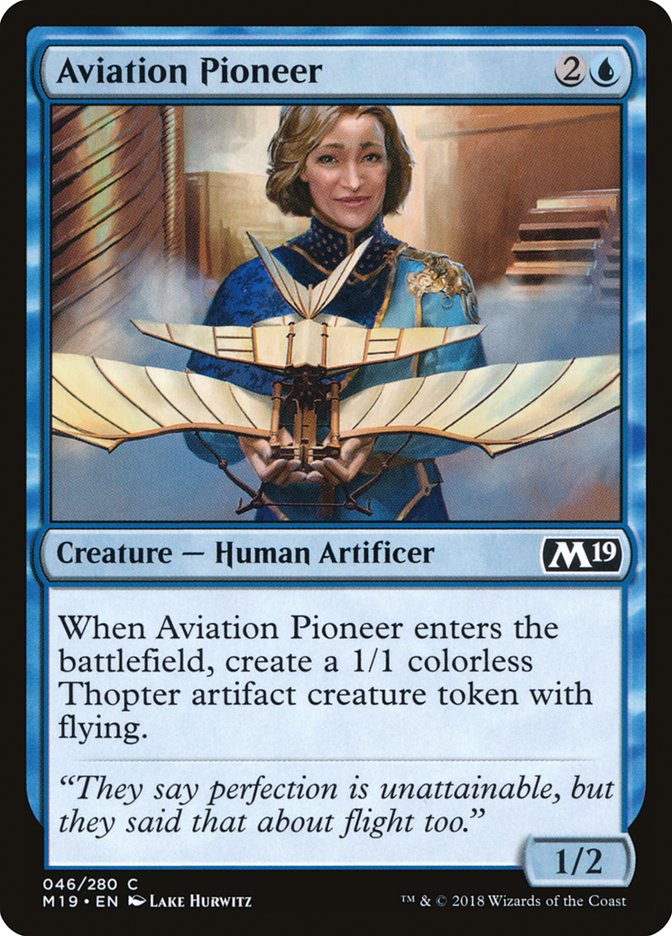 Aviation Pioneer – Common Magic: The Gathering card from Core Set 2019 (#46)