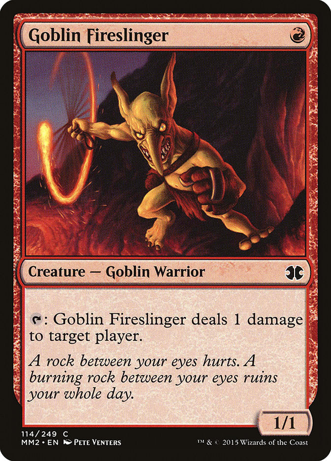 Goblin Fireslinger – Common Magic: The Gathering card from Modern Masters 2015 (#114)