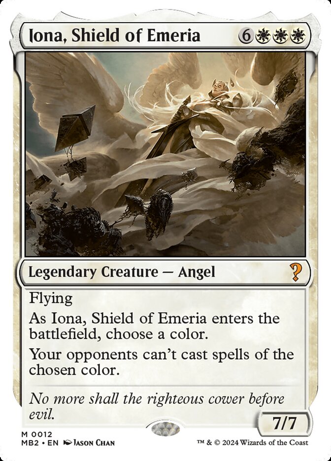 Iona, Shield of Emeria – Mythic Magic: The Gathering card from Mystery Booster 2 (#12)