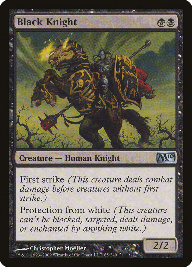 Black Knight – Uncommon Magic: The Gathering card from Magic 2010 (#85)