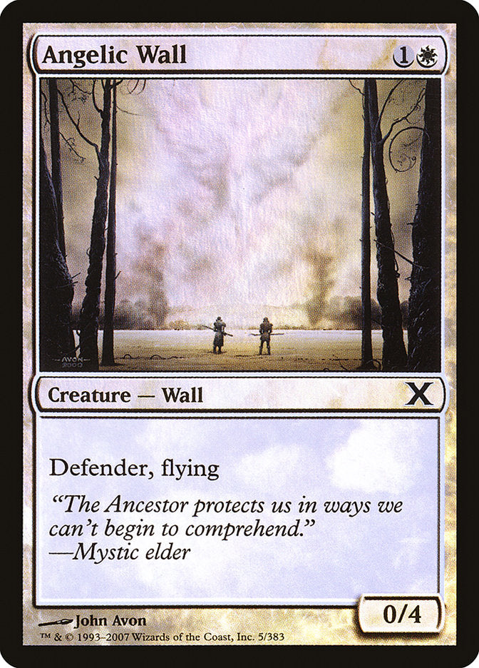 Angelic Wall – Common Magic: The Gathering card from Tenth Edition (#5★)