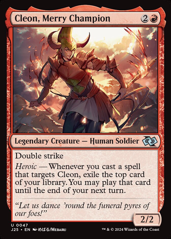 Cleon, Merry Champion – Uncommon Magic: The Gathering card from Foundations Jumpstart (#47)