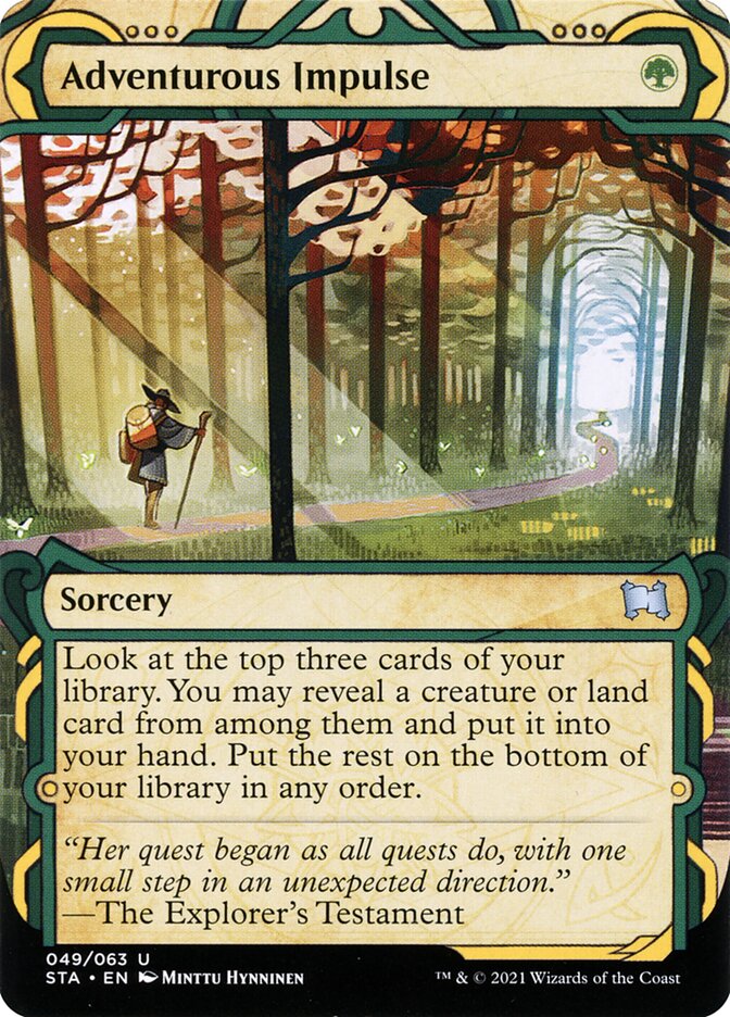 Adventurous Impulse – Uncommon Magic: The Gathering card from Strixhaven Mystical Archive (#49)