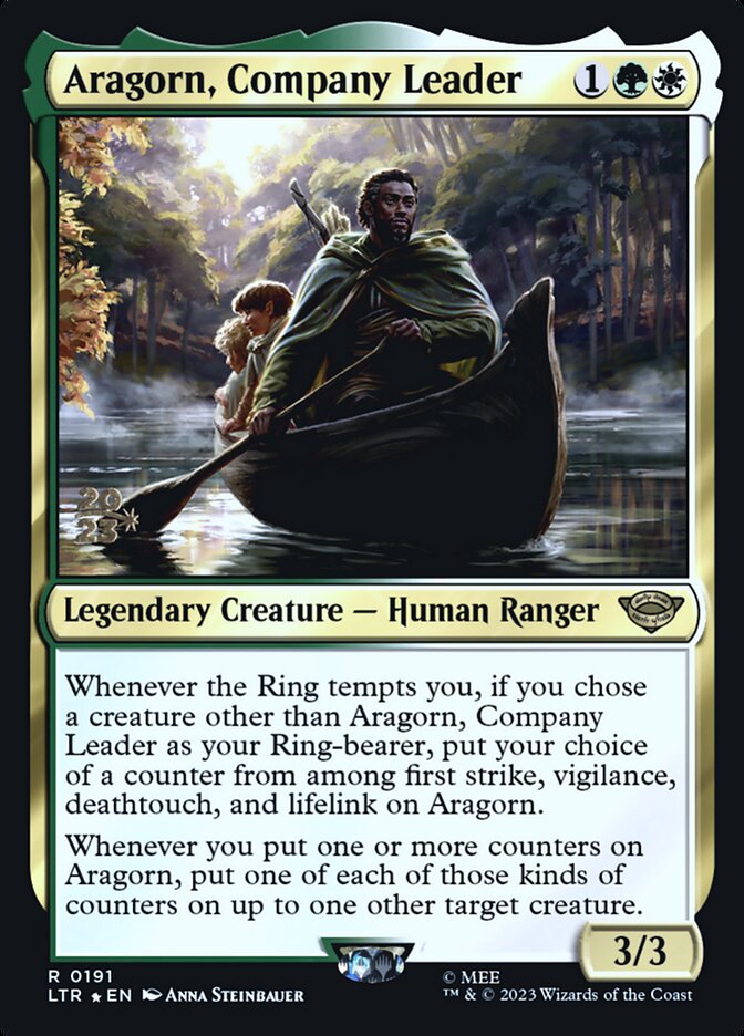 Aragorn, Company Leader – Rare Magic: The Gathering card from Tales of Middle-earth Promos (#191s)