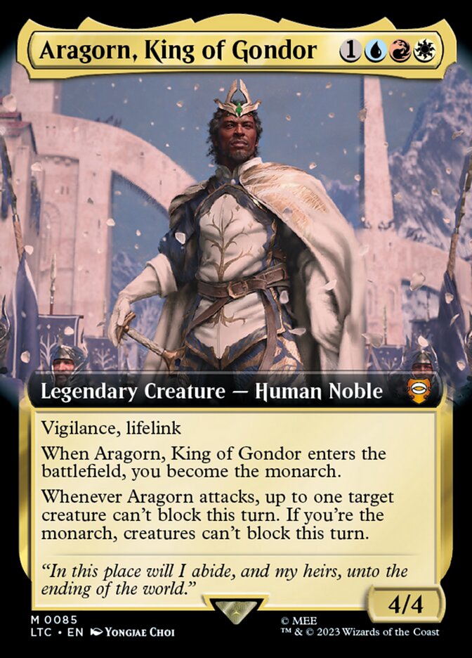 Aragorn, King of Gondor – Mythic Magic: The Gathering card from Tales of Middle-earth Commander (#85)