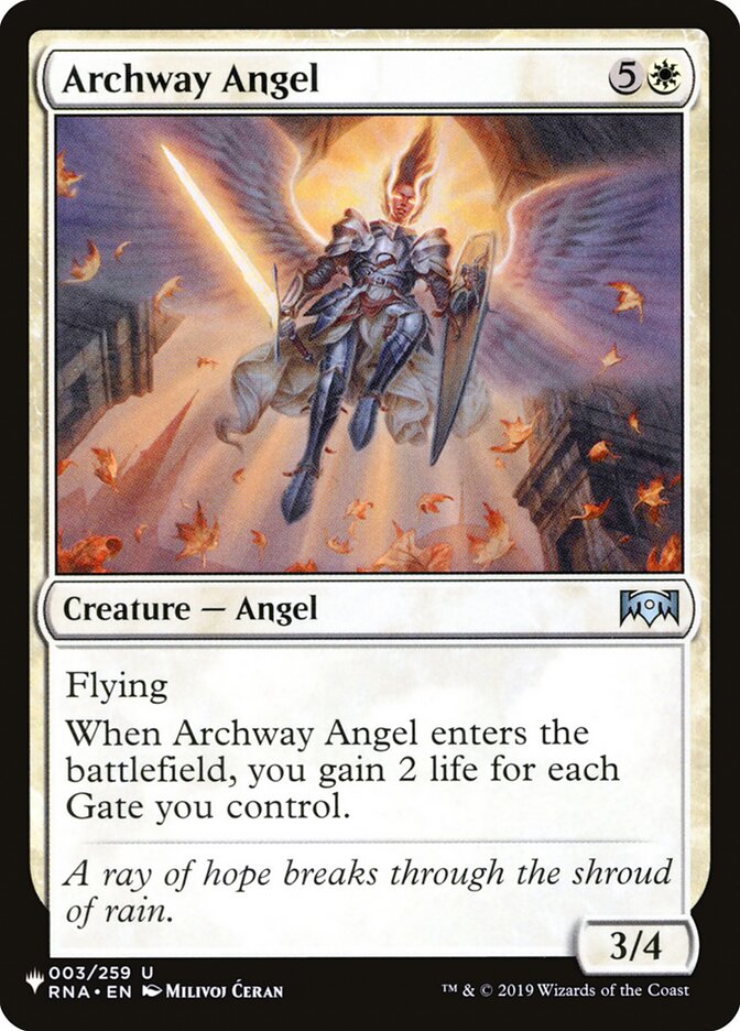 Archway Angel – Uncommon Magic: The Gathering card from The List (#RNA-3)