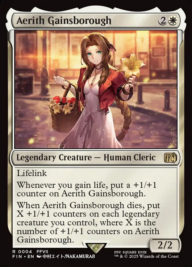 Aerith Gainsborough – Rare Magic: The Gathering card from Final Fantasy (#4)