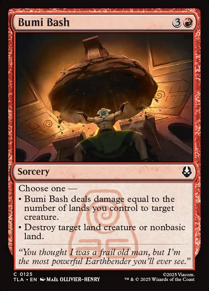 Bumi Bash – Common Magic: The Gathering card from Avatar: The Last Airbender (#125)