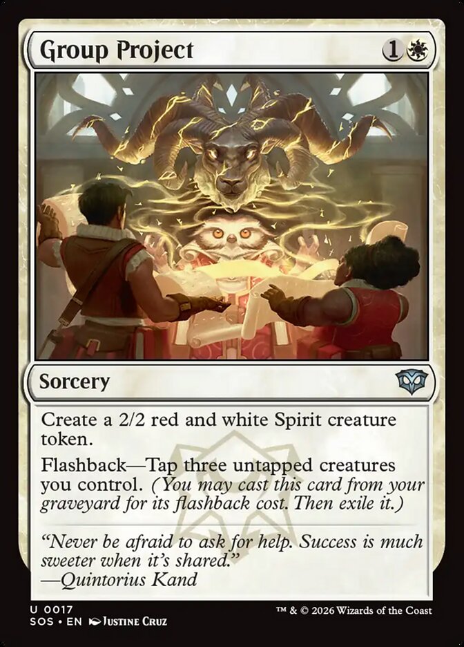 Group Project – Uncommon Magic: The Gathering card from Secrets of Strixhaven (#17)