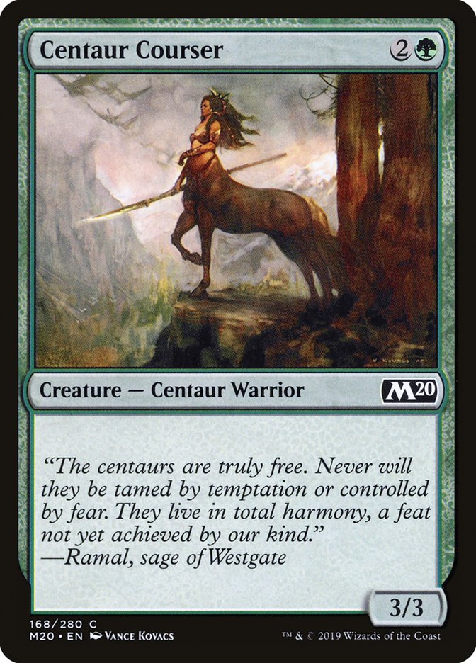 Centaur Courser – Common Magic: The Gathering card from Core Set 2020 (#168)