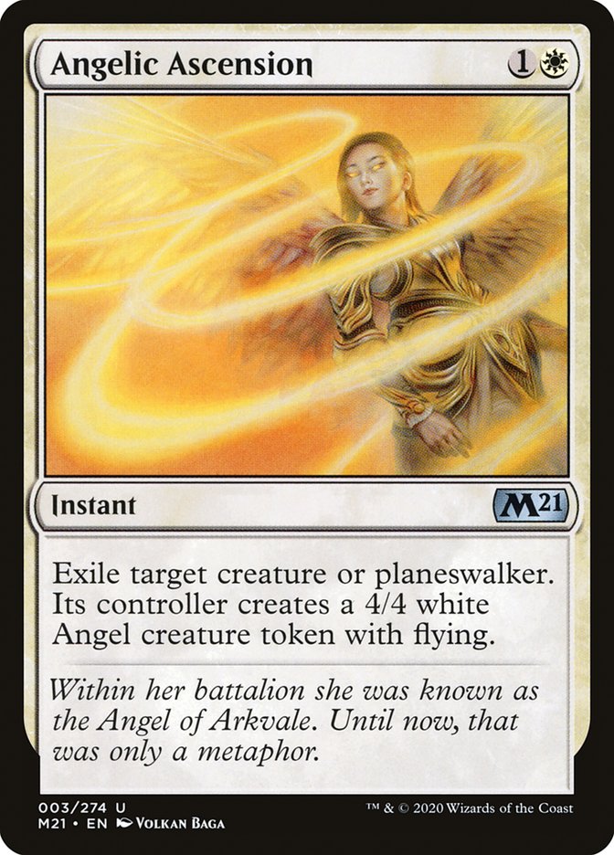 Angelic Ascension – Uncommon Magic: The Gathering card from Core Set 2021 (#3)