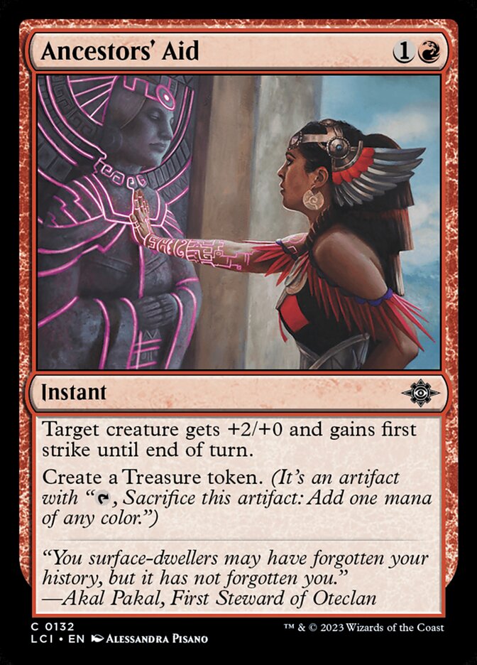 Ancestors' Aid – Common Magic: The Gathering card from The Lost Caverns of Ixalan (#132)