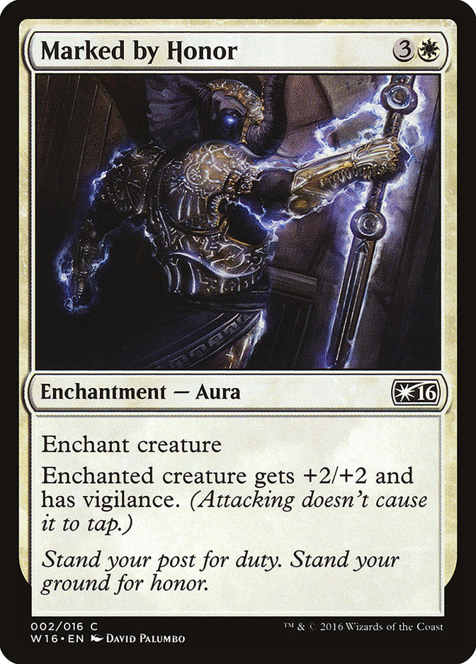 Marked by Honor – Common Magic: The Gathering card from Welcome Deck 2016 (#2)
