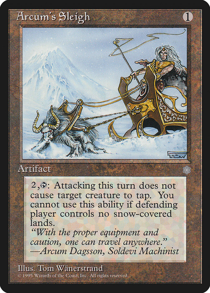 Arcum's Sleigh – Uncommon Magic: The Gathering card from Ice Age (#309)