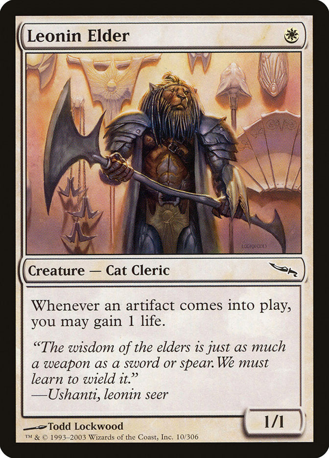 Leonin Elder – Common Magic: The Gathering card from Mirrodin (#10)