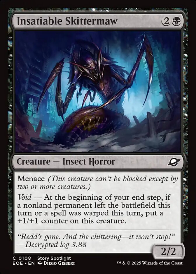 Insatiable Skittermaw – Common Magic: The Gathering card from Edge of Eternities (#108)