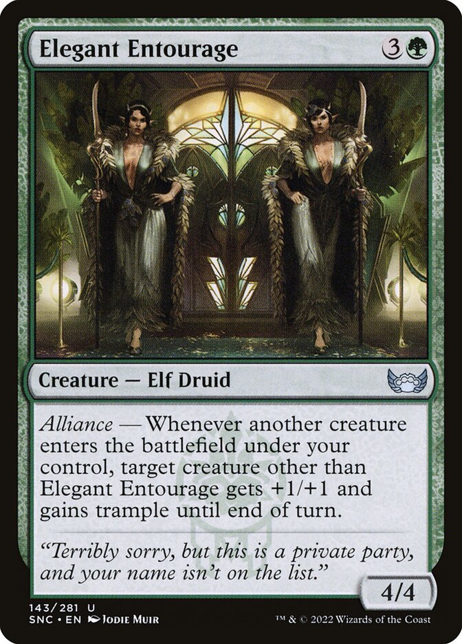 Elegant Entourage – Uncommon Magic: The Gathering card from Streets of New Capenna (#143)