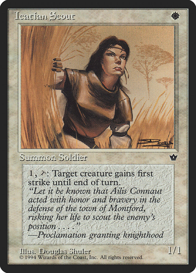 Icatian Scout – Common Magic: The Gathering card from Fallen Empires (#13b)