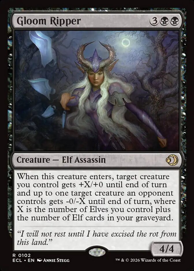 Gloom Ripper – Rare Magic: The Gathering card from Lorwyn Eclipsed (#102)