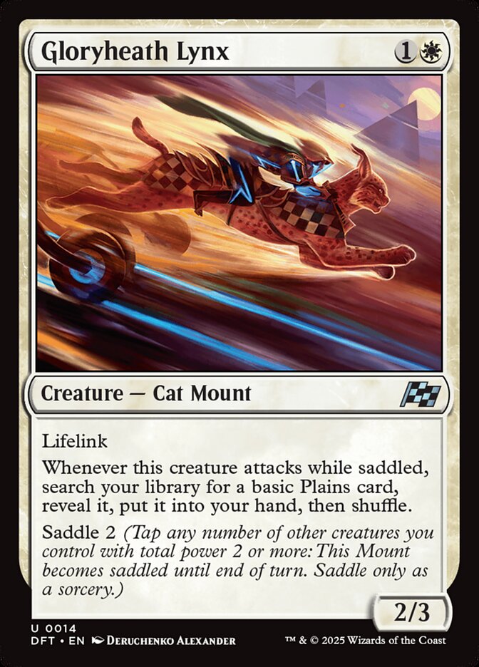 Gloryheath Lynx – Uncommon Magic: The Gathering card from Aetherdrift (#14)