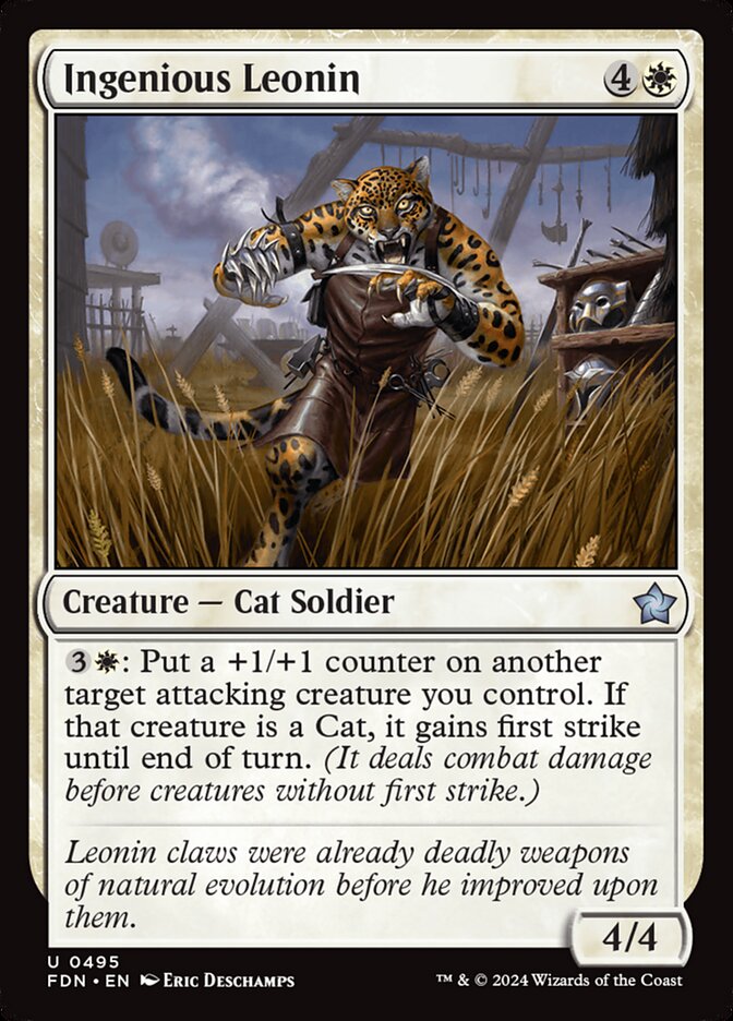 Ingenious Leonin – Uncommon Magic: The Gathering card from Foundations (#495)
