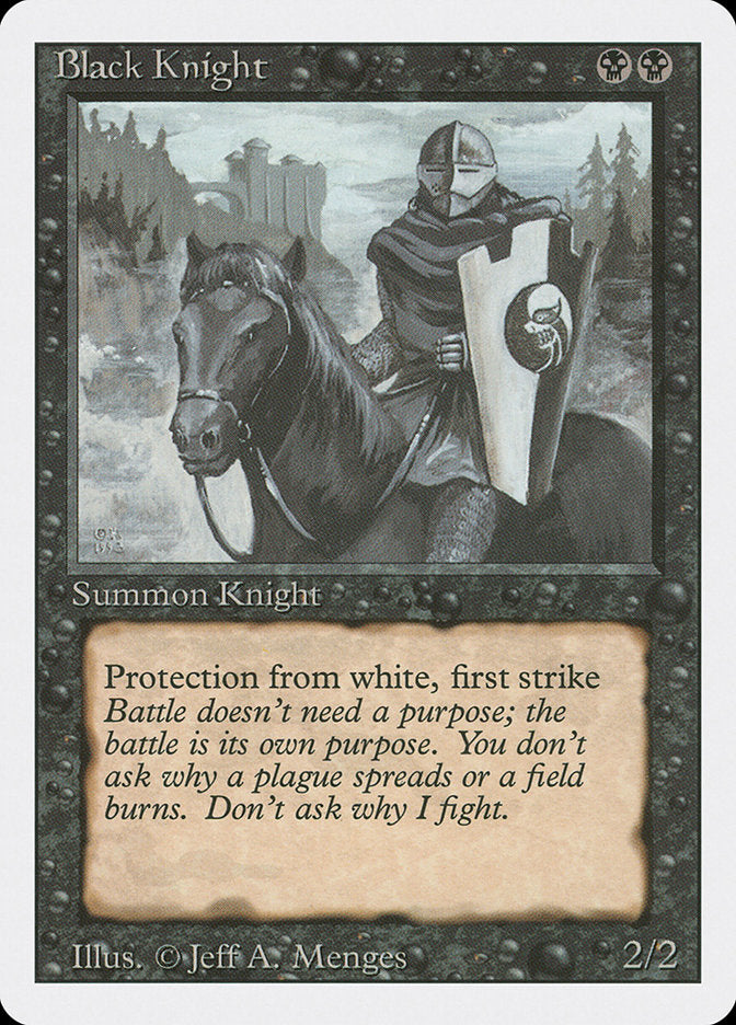 Black Knight – Uncommon Magic: The Gathering card from Revised Edition (#95)