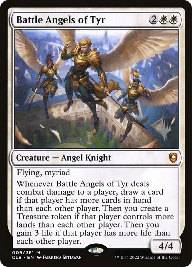 Battle Angels of Tyr – Mythic Magic: The Gathering card from Battle for Baldur's Gate Promos (#9p)