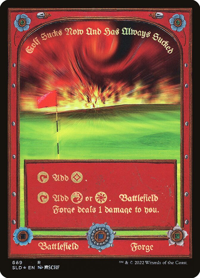 Battlefield Forge – Rare Magic: The Gathering card from Secret Lair Drop (#669)