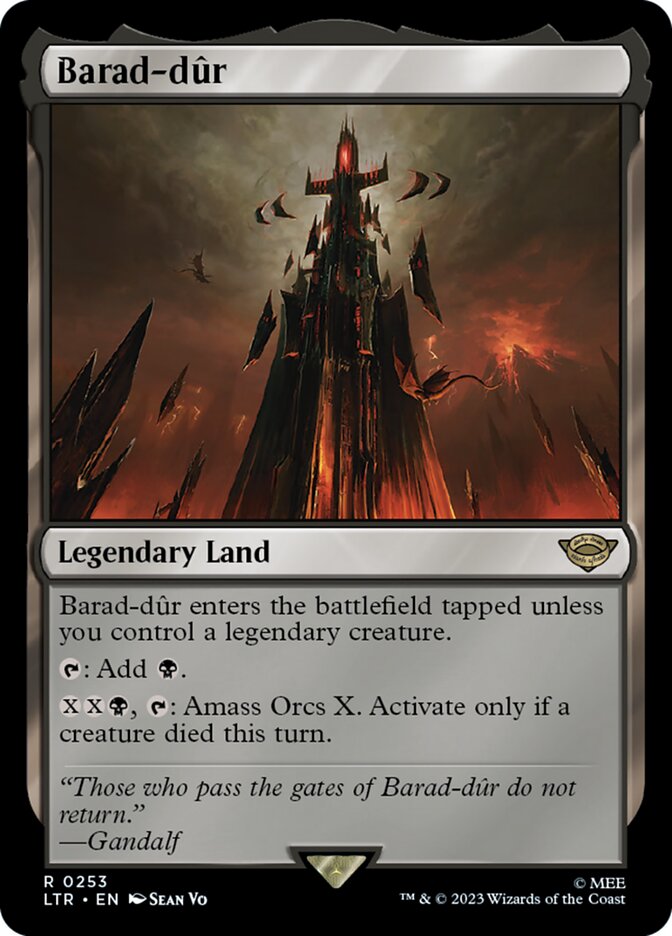 Barad-dûr – Rare Magic: The Gathering card from The Lord of the Rings: Tales of Middle-earth (#253)
