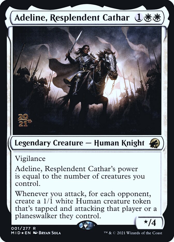 Adeline, Resplendent Cathar – Rare Magic: The Gathering card from Innistrad: Midnight Hunt Promos (#1s)