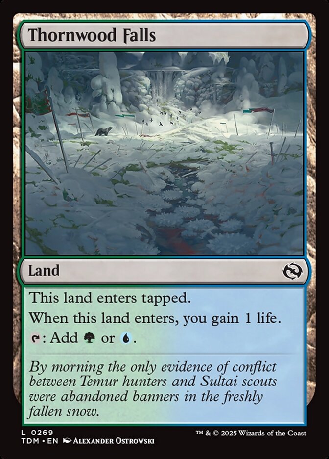 Thornwood Falls – Common Magic: The Gathering card from Tarkir: Dragonstorm (#269)