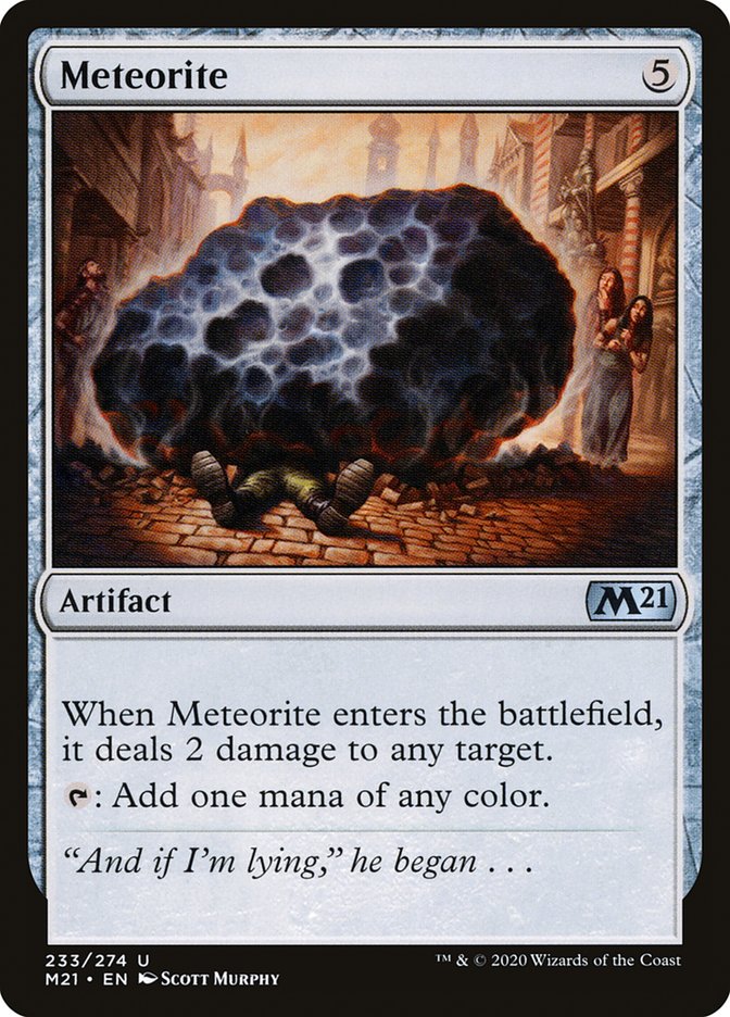 Meteorite – Uncommon Magic: The Gathering card from Core Set 2021 (#233)