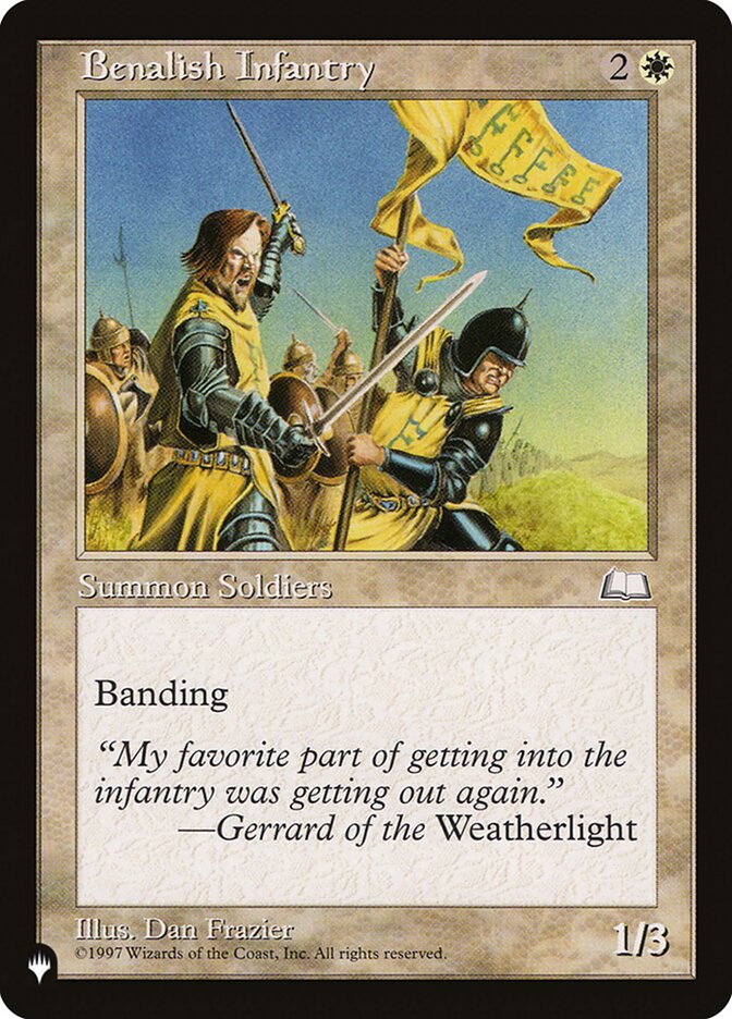 Benalish Infantry – Common Magic: The Gathering card from The List (#WTH-8)
