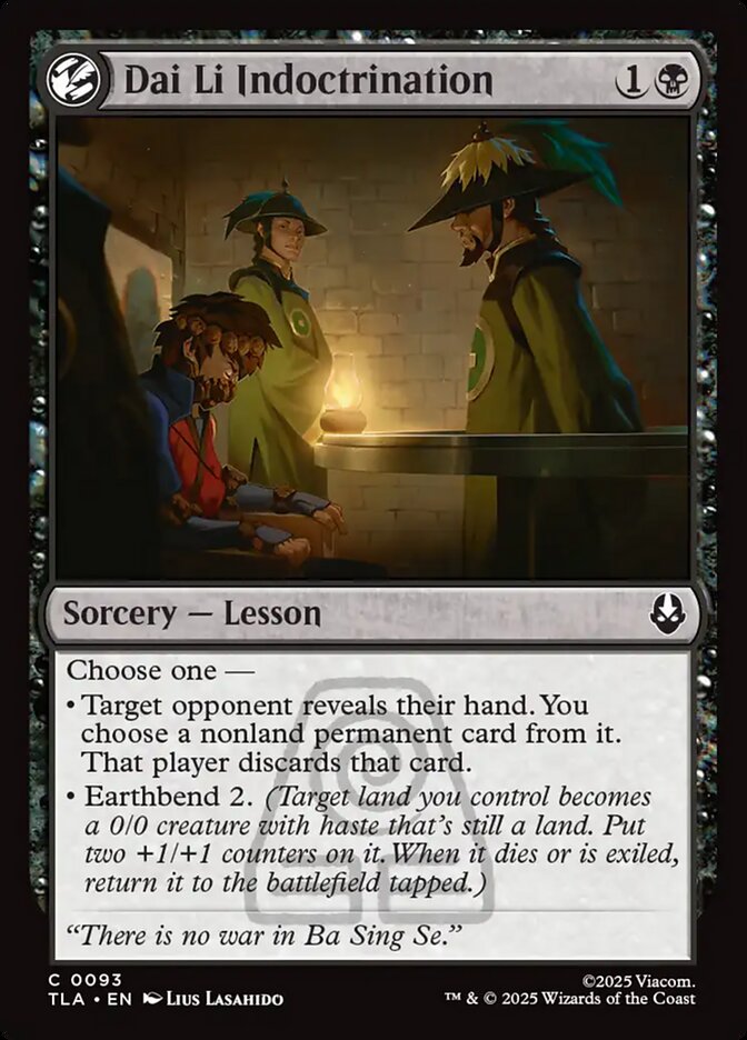 Dai Li Indoctrination – Common Magic: The Gathering card from Avatar: The Last Airbender (#93)