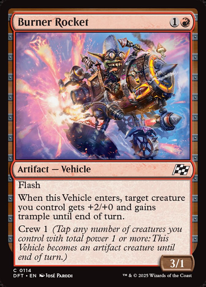 Burner Rocket – Common Magic: The Gathering card from Aetherdrift (#114)