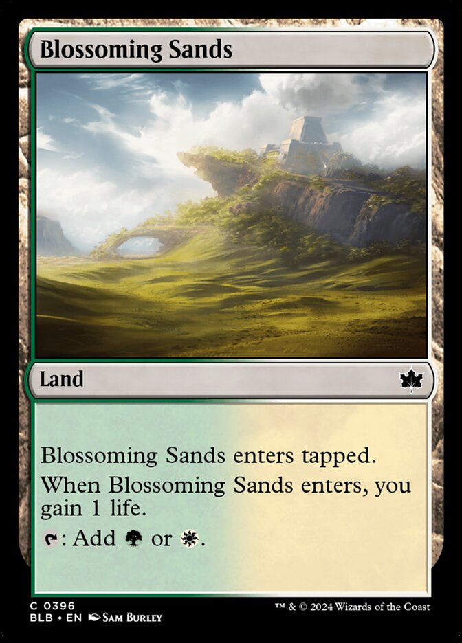 Blossoming Sands – Common Magic: The Gathering card from Bloomburrow (#396)